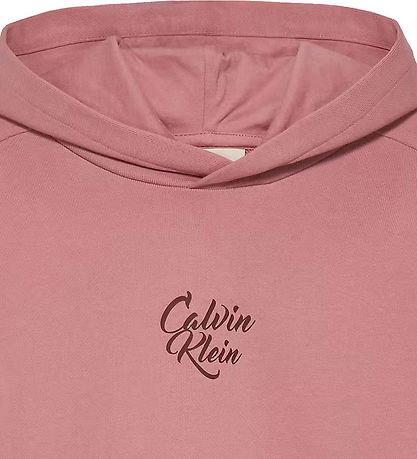 Calvin Klein Hættetrøje - Script Logo Graphic - Brandied Apricot
