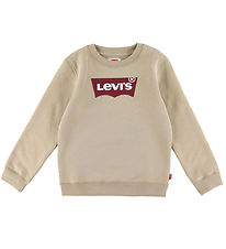 Levis Sweatshirt - Batwing - White Pepper m. Rød