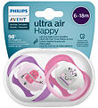 Philips Avent Sutter - 2-pak - Ultra Air - Pink/Lilla m. Robot
