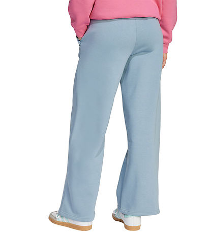 adidas Originals Sweatpants - Wide Leg - Tactile Blue/Hvid