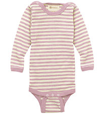 Engel Bodysuit l/s - Wool - Rosewood Melange/Natural
