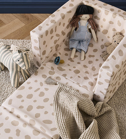Kids Concept Lænestol/Legemadras - Foldbar - 42x44x38 - Hvid/Bei