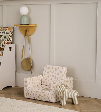 Kids Concept Lænestol/Legemadras - Foldbar - 42x44x38 - Hvid/Bei