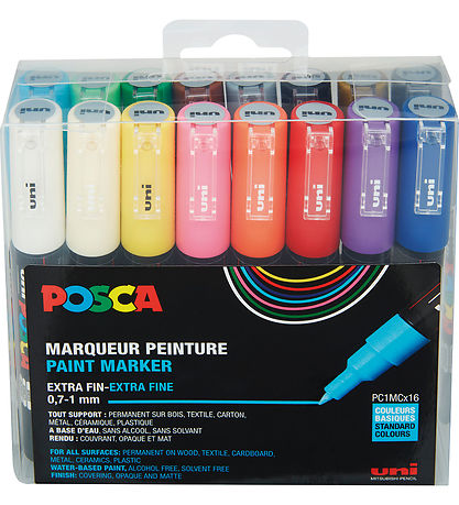 Posca Tussit - PC-1 m - 16 kpl. - Monivärinen