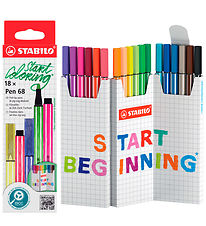 Stabilo Tuscher - Pen 68 - 18 stk. - Multifarvet