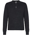 Grunt Pikétröja - Stickad - GrHam - Black Melerad