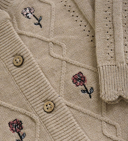 Minymo Cardigan Knit - Beige Meleret