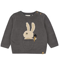 Minymo Bluse Knit - Dark Gull Grey