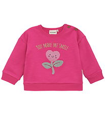 Minymo Sweatshirt - Fuchsia Fedora m. Print