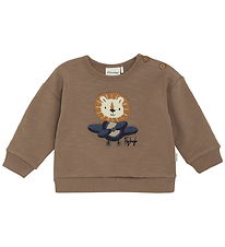 Minymo Sweatshirt - Caribou m. Løve