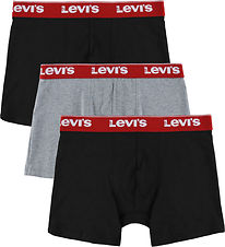 Levis Boxershorts - 3-pak - Black/Gråmeleret
