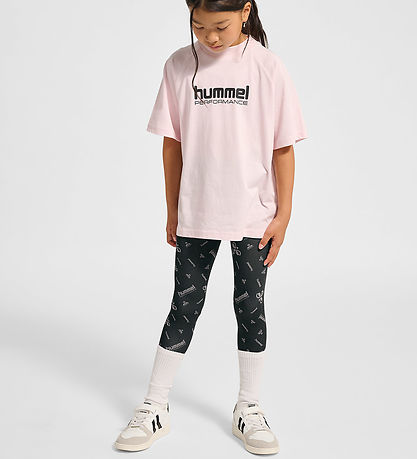 Hummel Leggings - hmlJR Gym - Sort/Ebony m. Logo