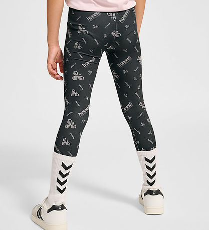 Hummel Leggings - hmlJR Gym - Sort/Ebony m. Logo