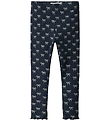 Name It Leggings - Rib - NmfKarinna - Navy Blazer m. Sløjfer
