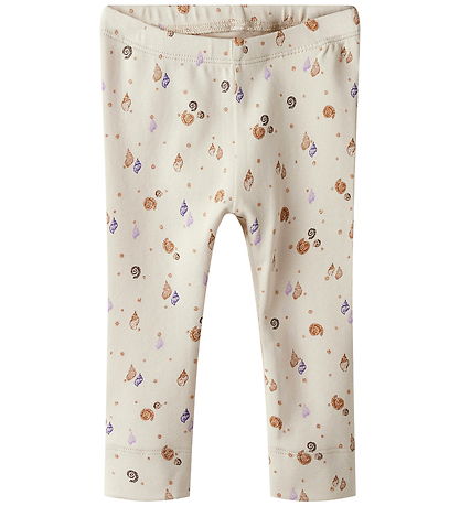 Name It Leggings - NbfHiline - Sandshell m. Glimmer