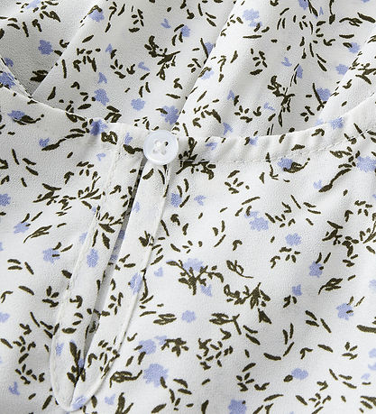Name It Kjole - NmfJolly - Star White m. Blomster
