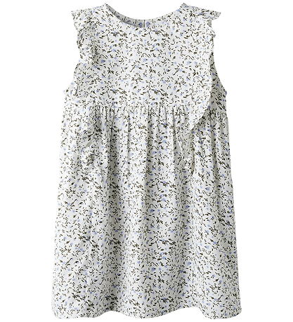 Name It Kjole - NmfJolly - Star White m. Blomster