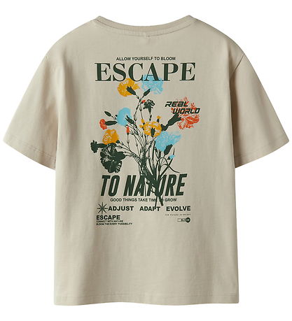 Name It T-shirt - NkmLaurel - Peyote m. Blomster