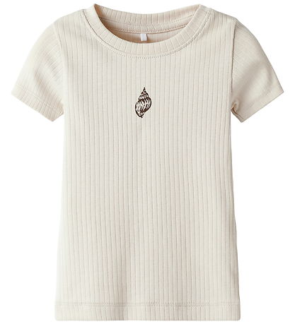 Name It T-shirt - Rib - NbfHusina - Sandshell