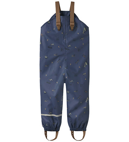 Name It Rainwear w. Suspenders - NmmDry10 - Vintage Indigo w. Pr