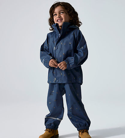 Name It Rainwear w. Suspenders - NmmDry10 - Vintage Indigo w. Pr