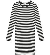Mads Nørgaard Kjole - Rib - Stripe Dubina - Sort/Vanilla Ice
