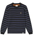 Mads Nørgaard Bluse - Stripe Carlito - Parisian Night/Sort