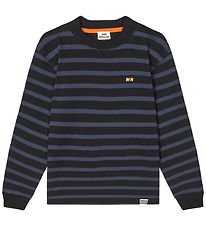 Mads Nørgaard Bluse - Stripe Carlito - Parisian Night/Sort