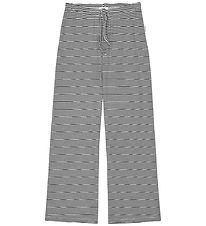 Mads Nørgaard Bukser - Rib - Stripe Verona - Sort/Vanilla Ice