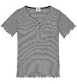 Mads Nørgaard T-shirt - Rib - Stripe Tiki - Sort/Vanilla Ice