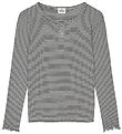 Mads Nørgaard Bluse - Rib - Stripe Tala - Sort/Vanilla Ice
