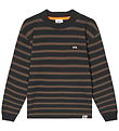 Mads Nørgaard Bluse - Stripe Carlito - Sort/Demitasse