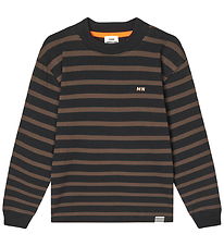 Mads Nørgaard Bluse - Stripe Carlito - Sort/Demitasse