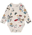 Hust and Claire Bodysuit l/s - Buster Badges - Wheat Melange