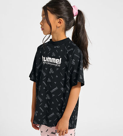 Hummel T-shirt - HmlJR Dance - Black/Ebony m. Logo