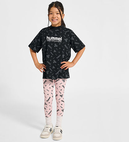 Hummel T-shirt - HmlJR Dance - Black/Ebony m. Logo