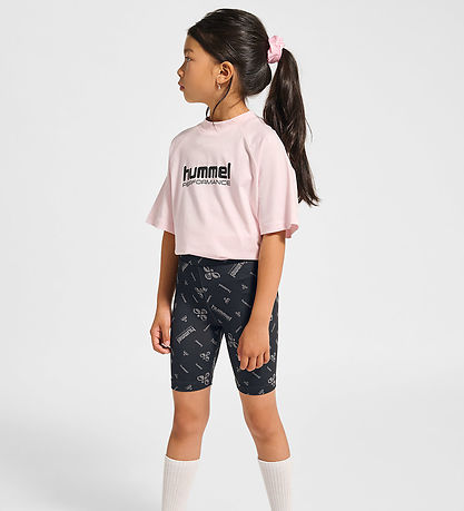 Hummel Cykelshorts - hmlJR - Black/Ebony m. Logo
