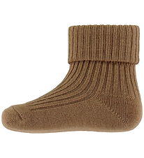 Wheat Baby Socks - Wool - Rib - Ziggy - Caramel