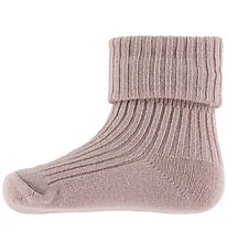 Wheat Socks - Wool - Rib - Ziggy - Dry Rose