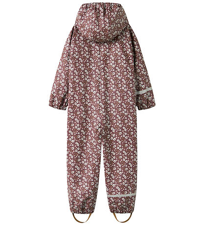 Name It Regndragt m. Fleece - NmfDry10 - Fig m. Blomster