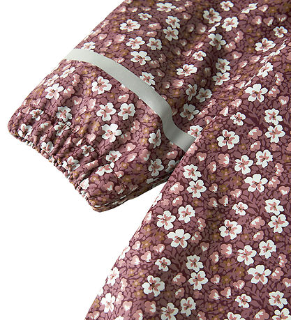Name It Regndragt m. Fleece - NmfDry10 - Fig m. Blomster