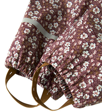 Name It Regndragt m. Fleece - NmfDry10 - Fig m. Blomster