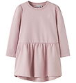 Name It Sweat Dress - NmfVima - Burnished Lilac/Heart Embroidery