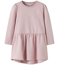 Name It Sweat Dress - NmfVima - Burnished Lilac/Heart Embroidery