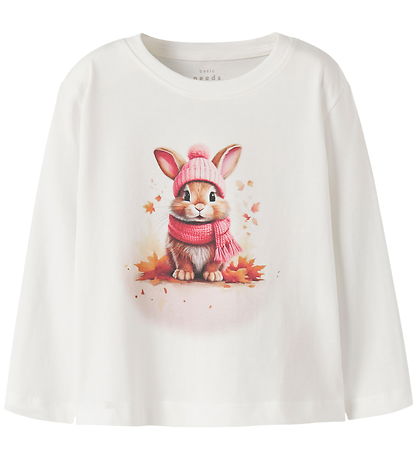 Name It Bluse - NmfVotea - Cloud Dancer/Autumn Bunny