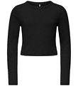 Kids Only Bluse - KogBina - Rib - Schwarz