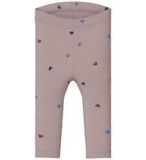 Name It Leggings - Rib - Noos - NbfNutti - Burnished Lilac m. Hj