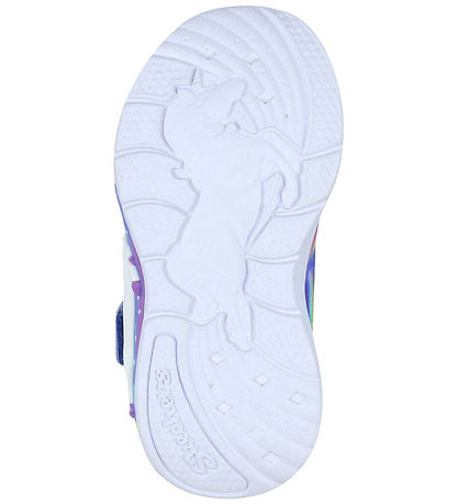 Skechers Sko m. Lys - Unicorn Chaser - Blå/Multi