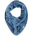 Joha Teething Bib - Wool/Cotton - Blue w. Snowflakes