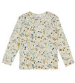 Joha Blouse - Wool - Off White w. Flowers